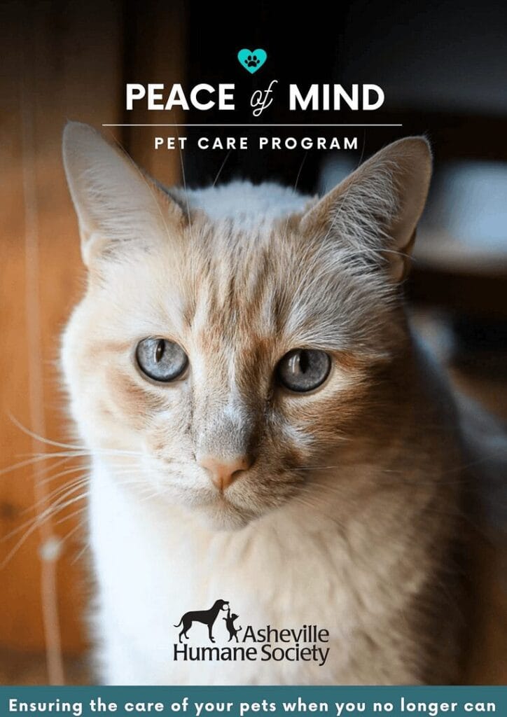 Peace of Mind Pet Care Program parntership with Craig Associates, PC estate planning lawyers and Asheville Humane Society
